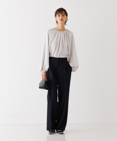 DESIGNWORKS（デザインワークス）の「2WAYストレッチワイドパンツ（その他パンツ・レディース・ホワイト/ブラック・36/38）」の6枚目の写真