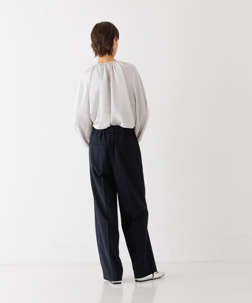 DESIGNWORKS（デザインワークス）の「2WAYストレッチワイドパンツ（その他パンツ・レディース・ホワイト/ブラック・36/38）」の8枚目の写真