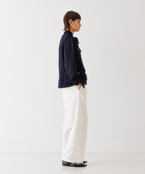 DESIGNWORKS（デザインワークス）の「2WAYストレッチワイドパンツ（その他パンツ・レディース・ホワイト/ブラック・36/38）」の11枚目の写真