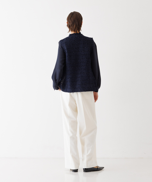 DESIGNWORKS（デザインワークス）の「2WAYストレッチワイドパンツ（その他パンツ・レディース・ホワイト/ブラック・36/38）」の12枚目の写真