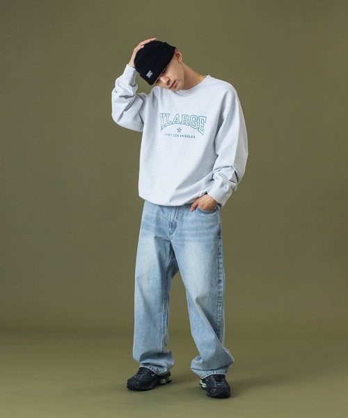 XLARGE（エクストララージ）の「BRIDGE LOGO CREWNECK SWEATSHIRT（スウェット・メンズ・ブラック/ブラウン/アッシュ・XL/S/M/L）」の6枚目の写真