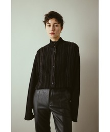 RIM.ARK◆カーディガン(薄手)/FREE/コットン/BRW/無地/460CSJ70-0240 RIM.ARK（リムアーク）の「Broad stitch rib knit CD