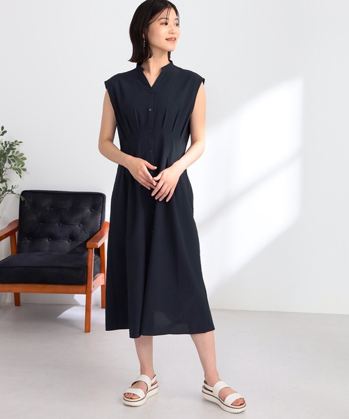 GALLORIA（ギャローリア）の「接触冷感　スキッパーワンピース（ワンピース・レディース・ブルーパープル/ネイビー・S/M/L/LL）」の2枚目の写真