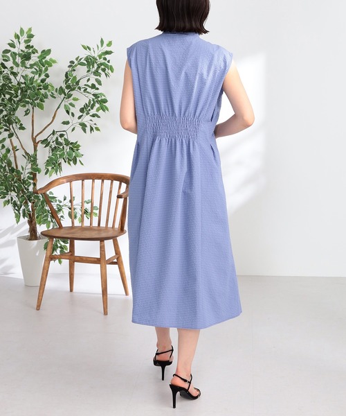 GALLORIA（ギャローリア）の「接触冷感　スキッパーワンピース（ワンピース・レディース・ブルーパープル/ネイビー・S/M/L/LL）」の3枚目の写真