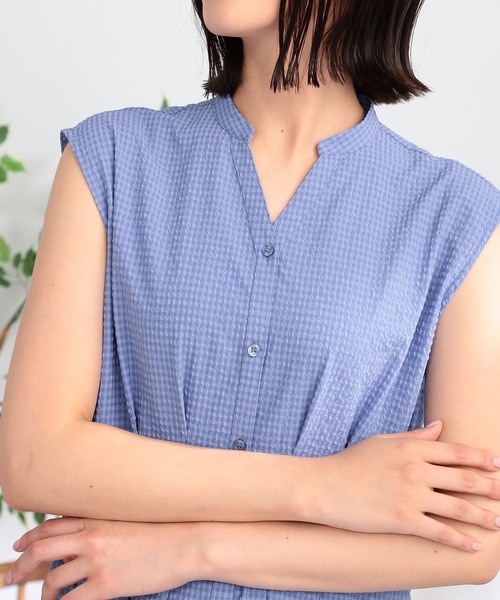 GALLORIA（ギャローリア）の「接触冷感　スキッパーワンピース（ワンピース・レディース・ブルーパープル/ネイビー・S/M/L/LL）」の10枚目の写真