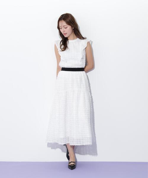 JILL by JILL STUART（ジルバイジルスチュアート）の「◇フェザーチェックスカート（スカート・レディース・ホワイト/ブラック・FREE）」の16枚目の写真