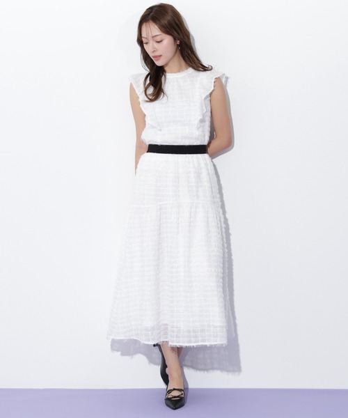 JILL STUART スカート JILL by STUART スカート バイカラーステッチタックスカート