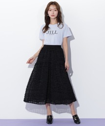 《JILL STUART ジルスチュアート スカート 黒 ジルバイジルスチュアート JILL by JILLSTUART 配色ラインフレア
