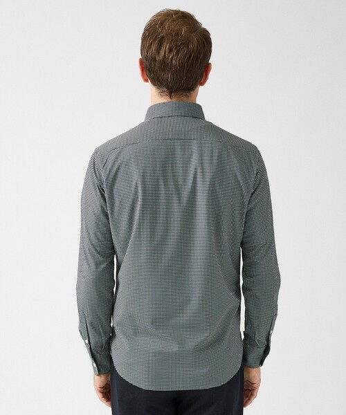 DESIGNWORKS(デザインワークス)の「【定番/25AW】36ゲージカノコ ジャージー シャツ(シャツ/ブラウス・メンズ・インディゴブルー/ストライプ/チェック・44/46/48/50/52)」の7枚目の写真