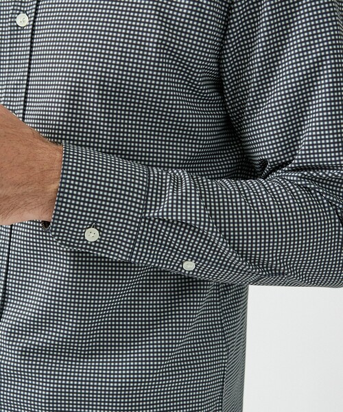 DESIGNWORKS(デザインワークス)の「【定番/25AW】36ゲージカノコ ジャージー シャツ(シャツ/ブラウス・メンズ・インディゴブルー/ストライプ/チェック・44/46/48/50/52)」の9枚目の写真