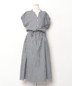 セール】ギンガムチェックラウンドフォームドレス / Gingham