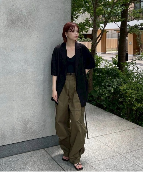 【美品】AMERI　履けばキレイ見え！ゆったりも履ける可愛いカーゴパンツ 美品】AMERI 履けばキレイ見え！ゆったりも履ける可愛いカーゴ