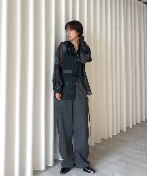 Ameri カーゴパンツhareメゾンスペシャルvintageトゥデイフル MILITARY SLIT LACE CARGO PANTS（カーゴパンツ）｜Ameri