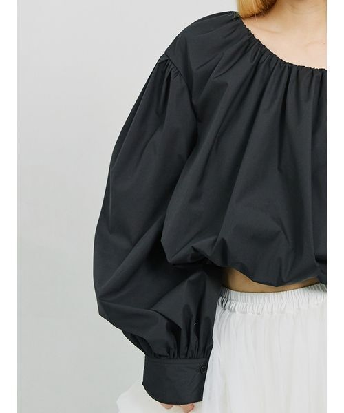 SORIN(ソリン )の「Asymmetry Puffed Blouse/アシンメトリーパフブラウス(シャツ/ブラウス・レディース・ブラック/ストライプ/ホワイト・38)」の12枚目の写真