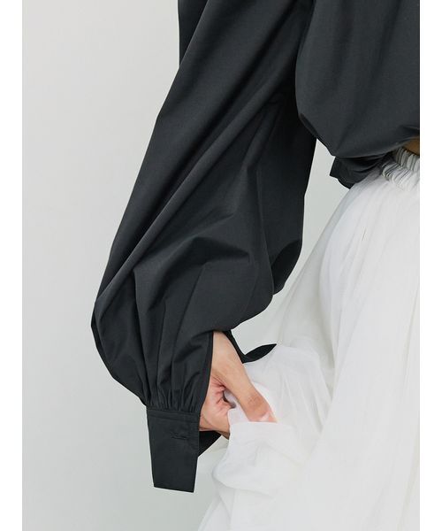 SORIN(ソリン )の「Asymmetry Puffed Blouse/アシンメトリーパフブラウス(シャツ/ブラウス・レディース・ブラック/ストライプ/ホワイト・38)」の15枚目の写真