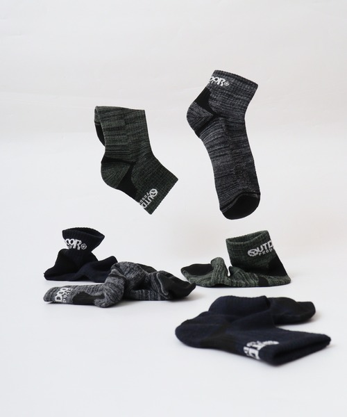 OUTDOOR PRODUCTS（アウトドアプロダクツ）の「OUTDOOR PRODUCTS 3足セット 速乾 メッシュ 衝撃吸収 スポーツ クォーター ソックス 3P 靴下（ソックス/靴下・メンズ・A/B/D/C・25-27）」の3枚目の写真