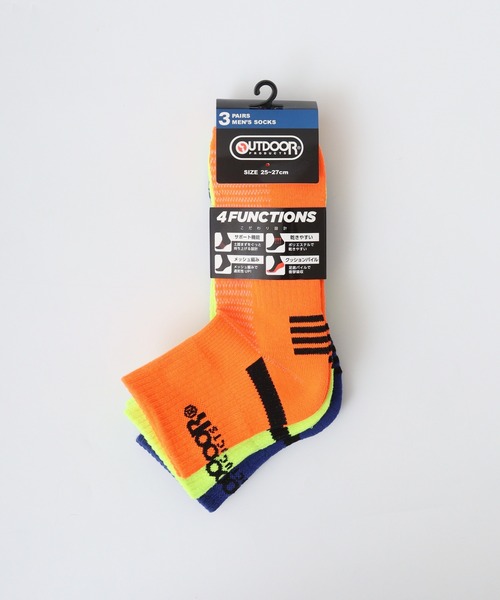 OUTDOOR PRODUCTS（アウトドアプロダクツ）の「OUTDOOR PRODUCTS 3足セット 速乾 メッシュ 衝撃吸収 スポーツ クォーター ソックス 3P 靴下（ソックス/靴下・メンズ・A/B/D/C・25-27）」の8枚目の写真