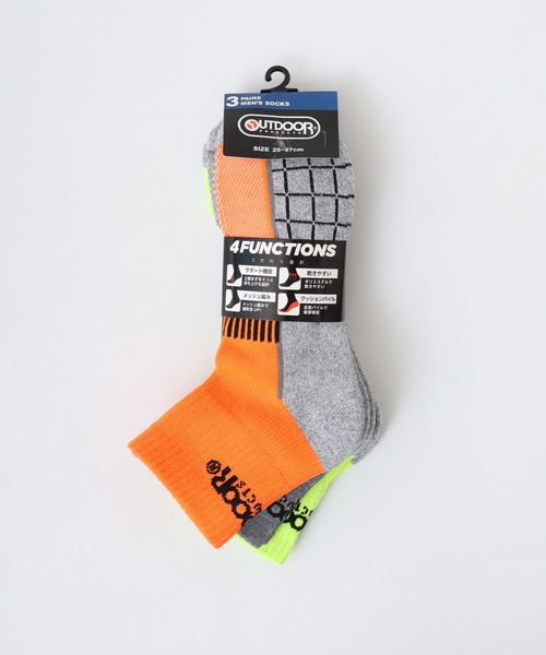 OUTDOOR PRODUCTS（アウトドアプロダクツ）の「OUTDOOR PRODUCTS 3足セット 速乾 メッシュ 衝撃吸収 スポーツ クォーター ソックス 3P 靴下（ソックス/靴下・メンズ・A/B/D/C・25-27）」の18枚目の写真