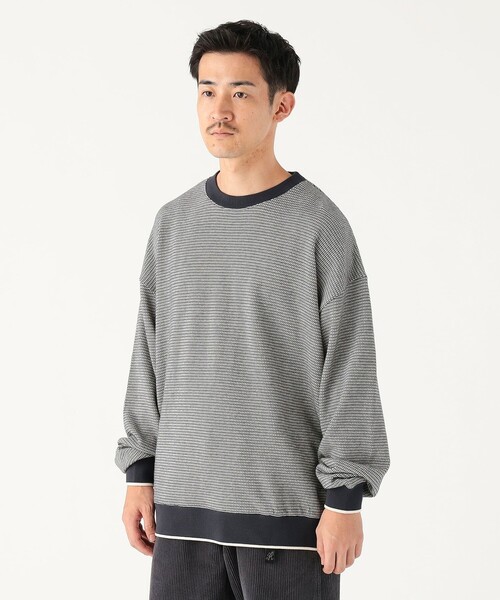 B:MING by BEAMS(ビーミングバイビームス)の「バーズアイ ジャカード カットソー(Tシャツ/カットソー・メンズ・ネイビー/グレー・LARGE/X-LARGE/SMALL/MEDIUM)」の8枚目の写真
