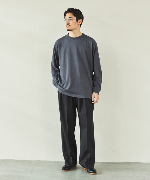 LOOPWHEELER（ループウィラー）の「LOOPWHEELER for LOWERCASE ツリテンジク ロングスリーブ（Tシャツ/カットソー・メンズ・ホワイト/チャコールグレー/ブラウン・SMALL/MEDIUM/LARGE/X-LARGE）」の20枚目の写真