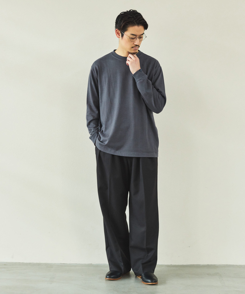 LOOPWHEELER（ループウィラー）の「LOOPWHEELER for LOWERCASE ツリテンジク ロングスリーブ（Tシャツ/カットソー・メンズ・ホワイト/チャコールグレー/ブラウン・SMALL/MEDIUM/LARGE/X-LARGE）」の21枚目の写真