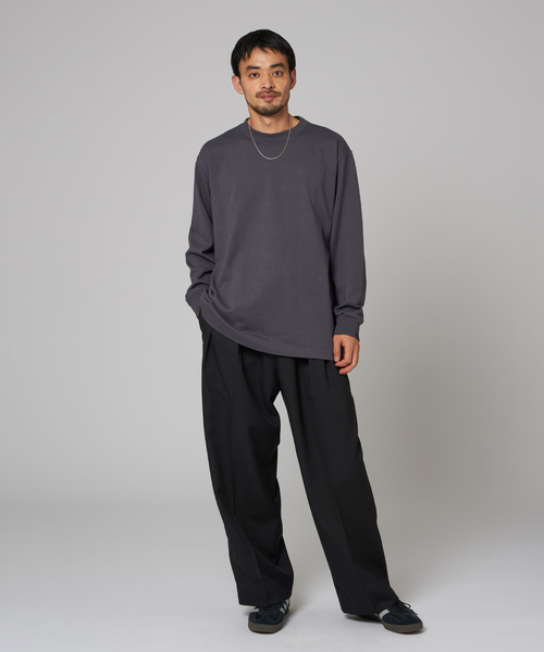 LOOPWHEELER（ループウィラー）の「LOOPWHEELER for LOWERCASE ツリテンジク ロングスリーブ（Tシャツ/カットソー・メンズ・ホワイト/チャコールグレー/ブラウン・SMALL/MEDIUM/LARGE/X-LARGE）」の16枚目の写真