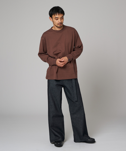 LOOPWHEELER（ループウィラー）の「LOOPWHEELER for LOWERCASE ツリテンジク ロングスリーブ（Tシャツ/カットソー・メンズ・ホワイト/チャコールグレー/ブラウン・SMALL/MEDIUM/LARGE/X-LARGE）」の19枚目の写真