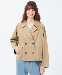 美品マッキントッシュフィロソフィーショートトレンチコートスプリングコートベージュ 美品】 マッキントッシュフィロソフィー ショート トレンチ