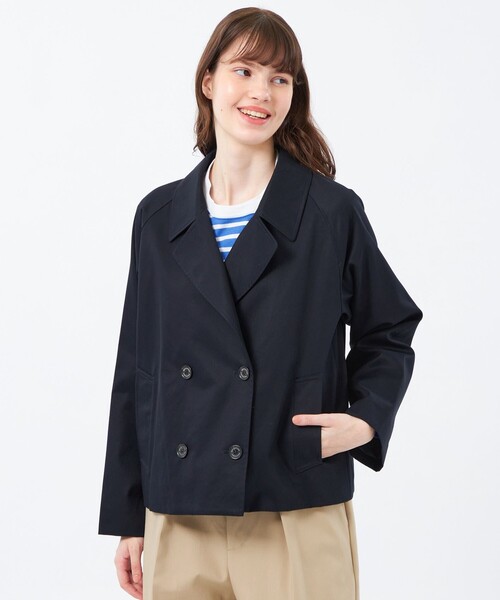 美品✨マッキントッシュ ショートトレンチ タフタショートピーコート セール】【WEB&一部店舗限定】ソフトギャバジンショートトレンチコート