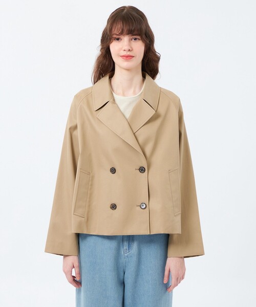 セール】【WEB&一部店舗限定】ソフトギャバジンショートトレンチコート