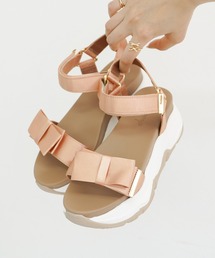 chocolates（チョコラテス）の「サテン リボン スポーツサンダル（サンダル）」