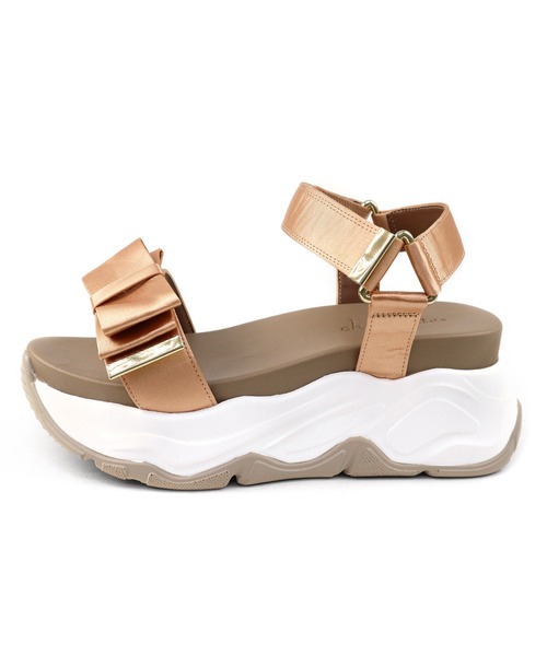 chocolates（チョコラテス）の「サテン リボン スポーツサンダル（サンダル・レディース・ホワイト/オレンジ/ブラック・LL/S/M/L）」の5枚目の写真