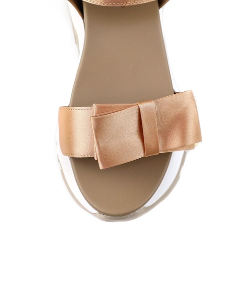 chocolates（チョコラテス）の「サテン リボン スポーツサンダル（サンダル・レディース・ホワイト/オレンジ/ブラック・LL/S/M/L）」の6枚目の写真