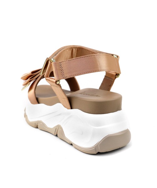 chocolates（チョコラテス）の「サテン リボン スポーツサンダル（サンダル・レディース・ホワイト/オレンジ/ブラック・LL/S/M/L）」の7枚目の写真