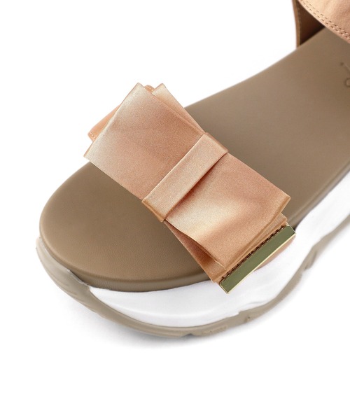 chocolates（チョコラテス）の「サテン リボン スポーツサンダル（サンダル・レディース・ホワイト/オレンジ/ブラック・LL/S/M/L）」の9枚目の写真