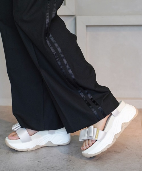 chocolates（チョコラテス）の「サテン リボン スポーツサンダル（サンダル・レディース・ホワイト/オレンジ/ブラック・LL/S/M/L）」の13枚目の写真