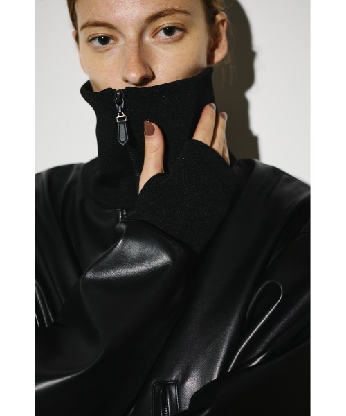 RIM.ARK（リムアーク）の「Synthetic leather short JK シンセティック