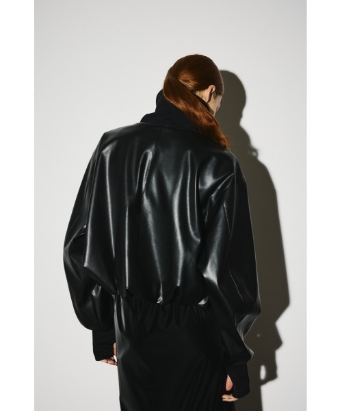 Synthetic leather short JK シンセティックレザーショートジャケット