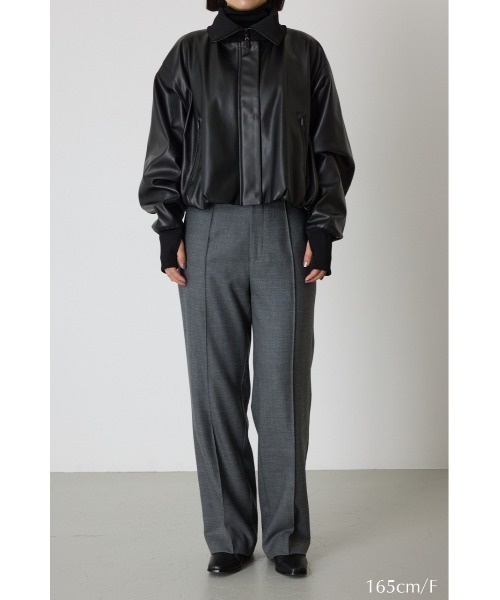 CE'E_SE'E シンセティックレザージャケット ブラック 美品 basic leather jacket | ok.soon