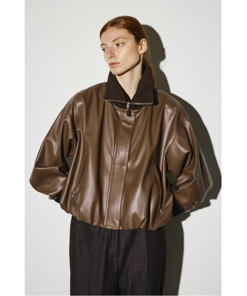 Synthetic leather short JK シンセティックレザーショートジャケット