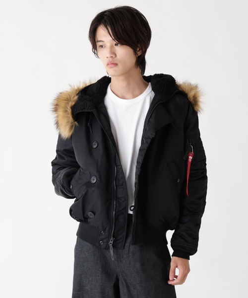 L.H.P（エルエイチピー）の「【25FW新作商品】Alpha Industries/アルファインダストリーズ/N-2B SHORT WAIST PARKA（ミリタリージャケット・メンズ・ブラック/セージグリーン/ネイビー/その他10・SMALL/XX-LARGE/X-LARGE/LARGE/MEDIUM/XS）」の5枚目の写真