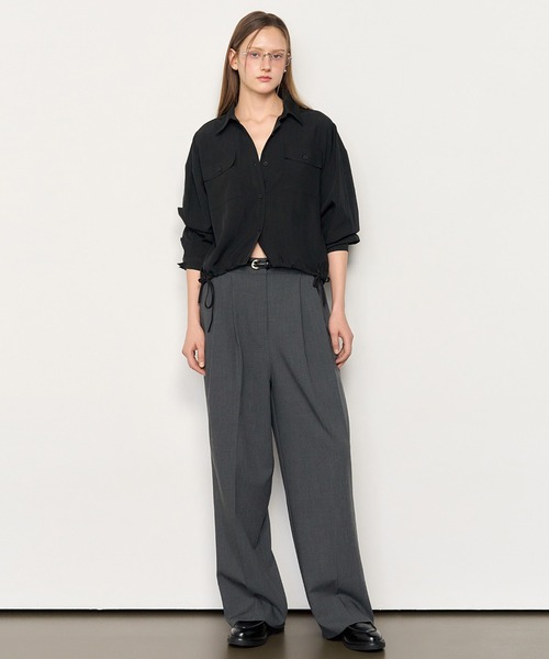 GENERAL IDEA(ジェネラルアイデア)の「GENERAL IDEA/ジェネラルアイディア pocket blouson shirts シャツ(シャツ/ブラウス・レディース・ブラック/ピンク/ブルー/アイボリー・L/M/S)」の7枚目の写真