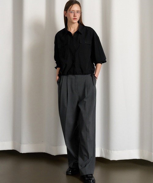 GENERAL IDEA(ジェネラルアイデア)の「GENERAL IDEA/ジェネラルアイディア pocket blouson shirts シャツ(シャツ/ブラウス・レディース・ブラック/ピンク/ブルー/アイボリー・L/M/S)」の5枚目の写真