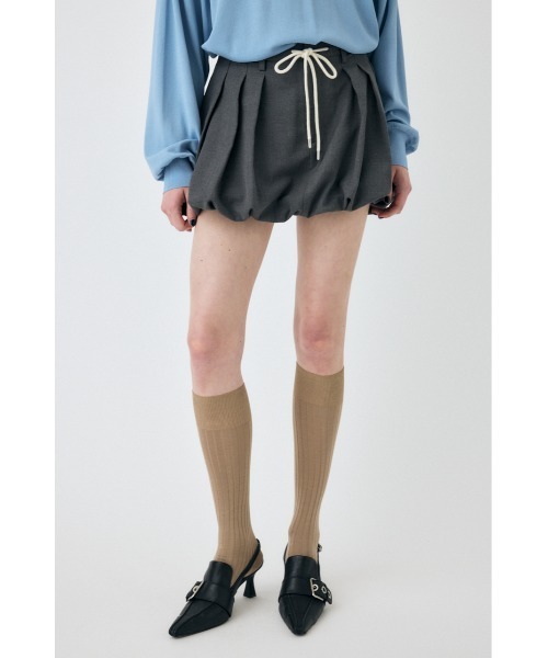 MOUSSY（マウジー）の「TUCKED BALLOON ミニスカート（スカート・レディース・ネイビー/チャコールグレー/ブラック/ブラウン系その他・1/2）」の7枚目の写真