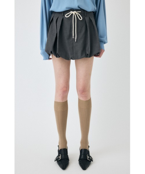 MOUSSY（マウジー）の「TUCKED BALLOON ミニスカート（スカート・レディース・ネイビー/チャコールグレー/ブラック/ブラウン系その他・1/2）」の8枚目の写真