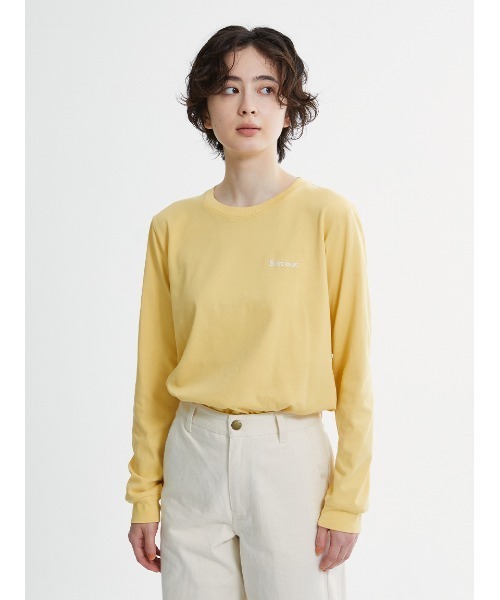 Barbour(バブアー)の「ワンポイント ロゴ ロングスリーブTシャツ"Japan Exclusive"(Tシャツ/カットソー・レディース・イエロー/グリーン/チャコールグレー/アイボリー・SMALL/MEDIUM)」の4枚目の写真