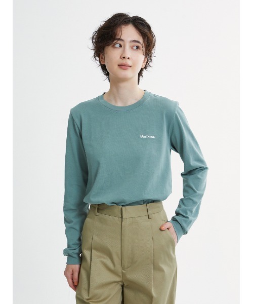 Barbour(バブアー)の「ワンポイント ロゴ ロングスリーブTシャツ"Japan Exclusive"(Tシャツ/カットソー・レディース・イエロー/グリーン/チャコールグレー/アイボリー・SMALL/MEDIUM)」の20枚目の写真