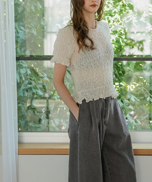 DONOBAN（ドノバン）の「スーパーハイウエストタックデニム（デニムパンツ・レディース・グレー/ネイビー・LONG/SHORT/MEDIUM）」の8枚目の写真