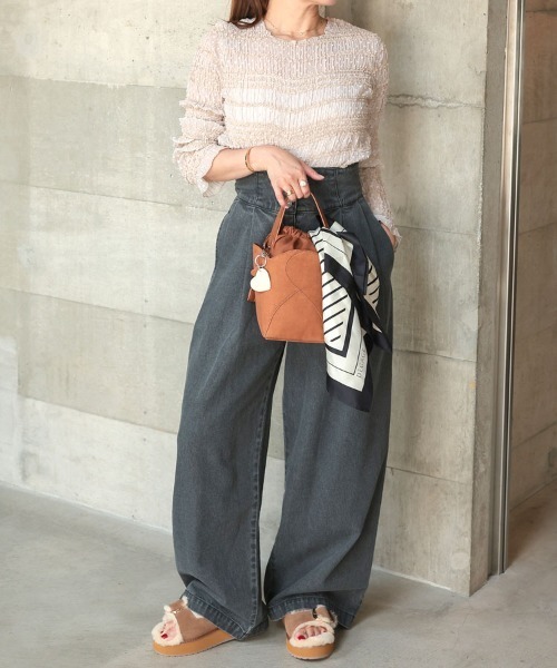 ドノバン（DONOBAN）/【Donoban】スーパーハイウエストタックデニム セール】スーパーハイウエストタックデニム（デニムパンツ）｜DONOBAN