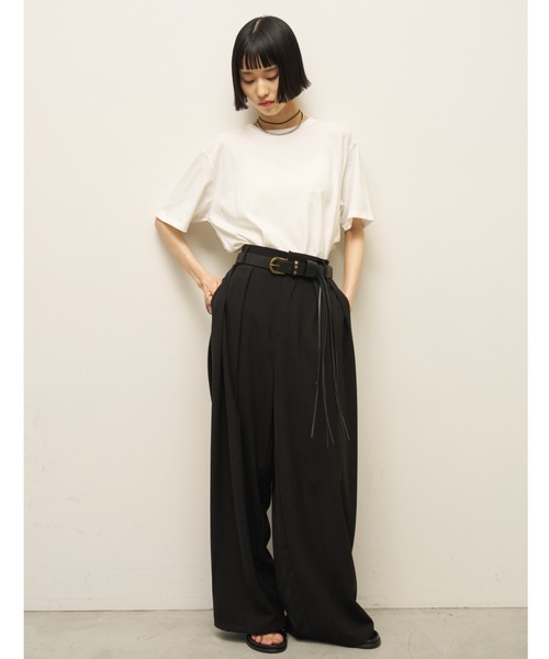 AIC.(エーアイシー)の「【再入荷】バックレイヤードフィットTシャツ(Tシャツ/カットソー・レディース・オフホワイト/ブラック/チャコールグレー/ブラウン・FREE)」の19枚目の写真